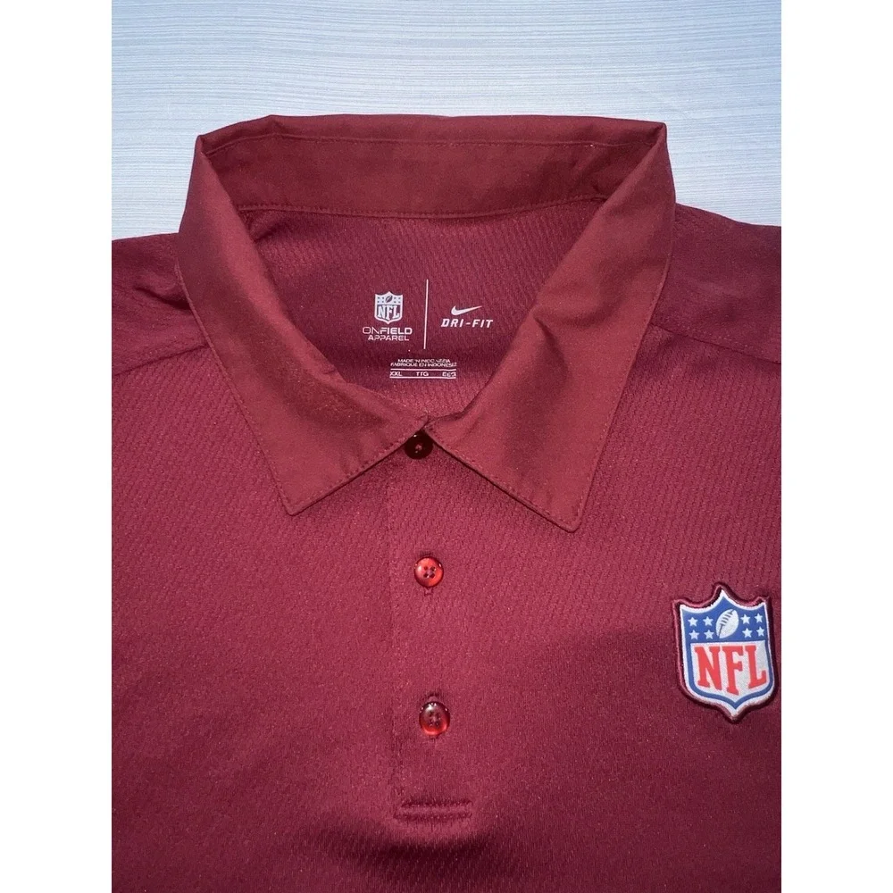 Red NFL On Field POLO SHORT SLEEVE SHIRT XXL Nike On Field Apparel‎